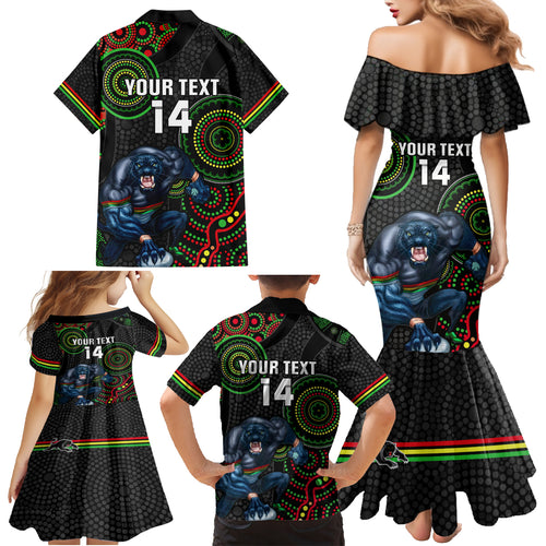custom-nrl-panthers-family-matching-mermaid-dress-and-hawaiian-shirt-indigenous-penrith-dynamic-black-version