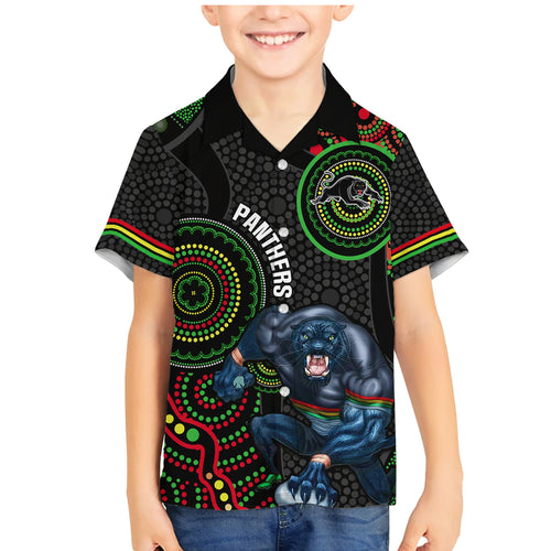 custom-nrl-panthers-family-matching-mermaid-dress-and-hawaiian-shirt-indigenous-penrith-dynamic-black-version