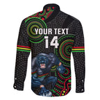 custom-nrl-panthers-family-matching-short-sleeve-bodycon-dress-and-hawaiian-shirt-indigenous-penrith-dynamic-black-version