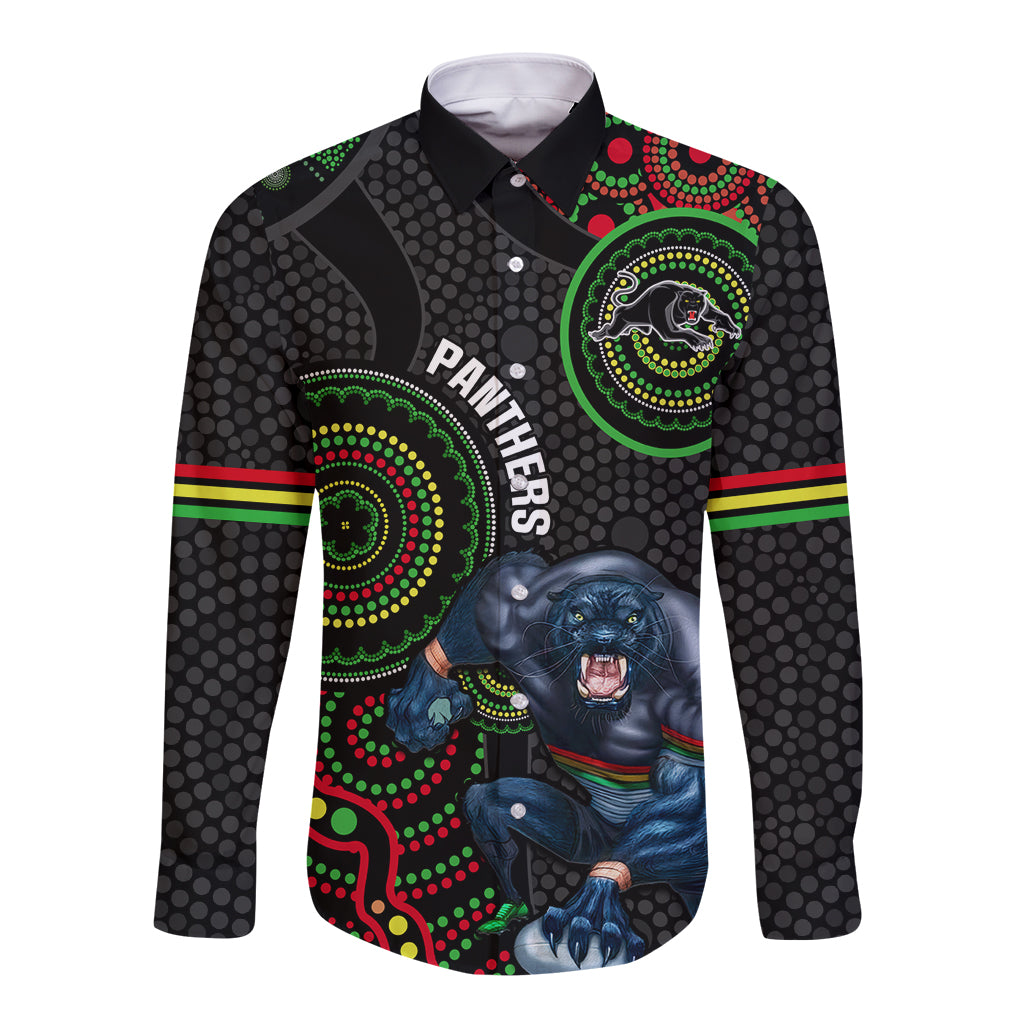 custom-nrl-panthers-long-sleeve-button-shirt-indigenous-penrith-dynamic-black-version
