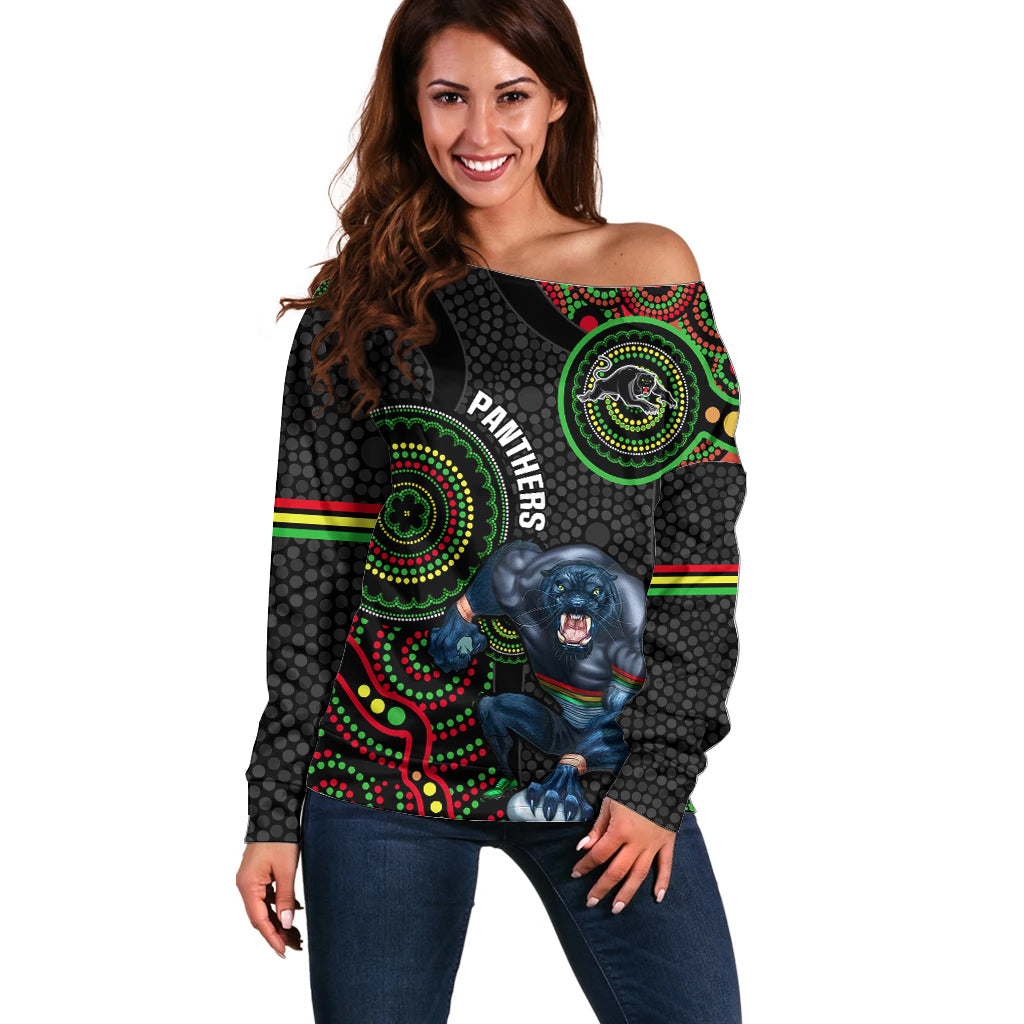 custom-nrl-panthers-off-shoulder-sweater-indigenous-penrith-dynamic-black-version