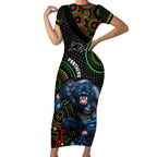 custom-nrl-panthers-short-sleeve-bodycon-dress-indigenous-penrith-dynamic-black-version