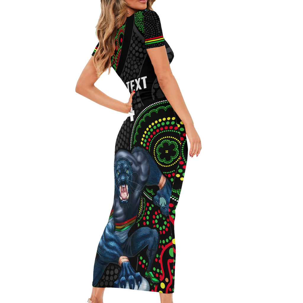 custom-nrl-panthers-short-sleeve-bodycon-dress-indigenous-penrith-dynamic-black-version