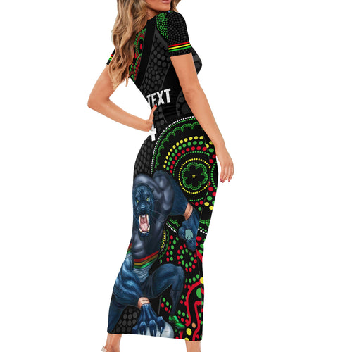 custom-nrl-panthers-short-sleeve-bodycon-dress-indigenous-penrith-dynamic-black-version