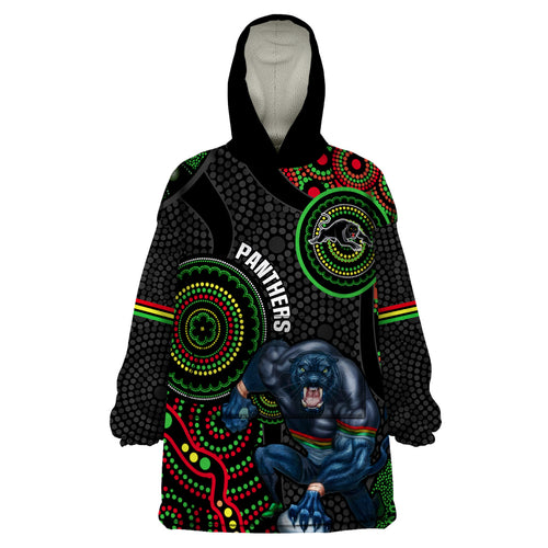 custom-nrl-panthers-wearable-blanket-hoodie-indigenous-penrith-dynamic-black-version
