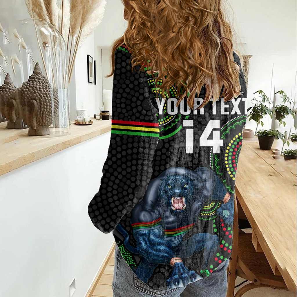 custom-nrl-panthers-women-casual-shirt-indigenous-penrith-dynamic-black-version