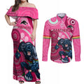 custom-nrl-panthers-couples-matching-off-shoulder-maxi-dress-and-long-sleeve-button-shirt-indigenous-penrith-dynamic-pink-version