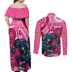 custom-nrl-panthers-couples-matching-off-shoulder-maxi-dress-and-long-sleeve-button-shirt-indigenous-penrith-dynamic-pink-version