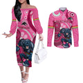 custom-nrl-panthers-couples-matching-off-the-shoulder-long-sleeve-dress-and-long-sleeve-button-shirt-indigenous-penrith-dynamic-pink-version