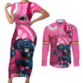 custom-nrl-panthers-couples-matching-short-sleeve-bodycon-dress-and-long-sleeve-button-shirt-indigenous-penrith-dynamic-pink-version