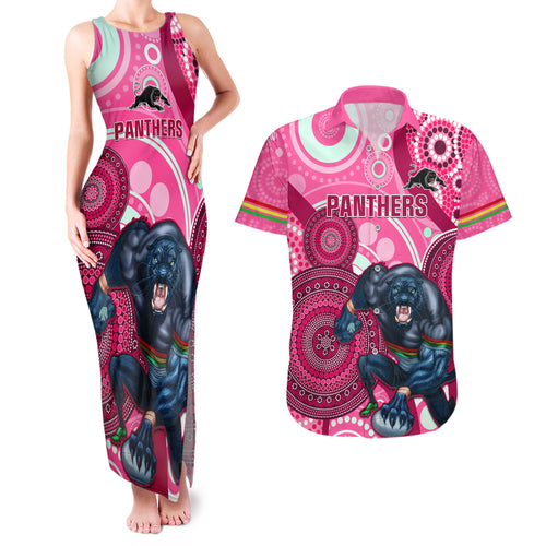 custom-nrl-panthers-couples-matching-tank-maxi-dress-and-hawaiian-shirt-indigenous-penrith-dynamic-pink-version