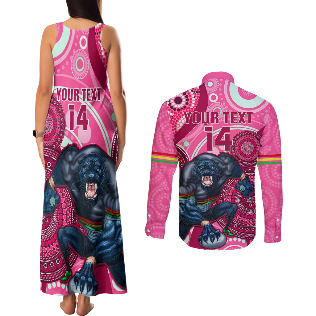 custom-nrl-panthers-couples-matching-tank-maxi-dress-and-long-sleeve-button-shirt-indigenous-penrith-dynamic-pink-version