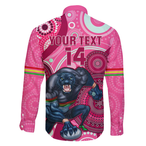 custom-nrl-panthers-family-matching-long-sleeve-bodycon-dress-and-hawaiian-shirt-indigenous-penrith-dynamic-pink-version