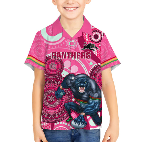 custom-nrl-panthers-family-matching-off-shoulder-maxi-dress-and-hawaiian-shirt-indigenous-penrith-dynamic-pink-version