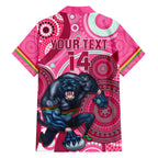 custom-nrl-panthers-family-matching-short-sleeve-bodycon-dress-and-hawaiian-shirt-indigenous-penrith-dynamic-pink-version