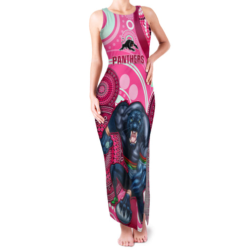 custom-nrl-panthers-family-matching-tank-maxi-dress-and-hawaiian-shirt-indigenous-penrith-dynamic-pink-version