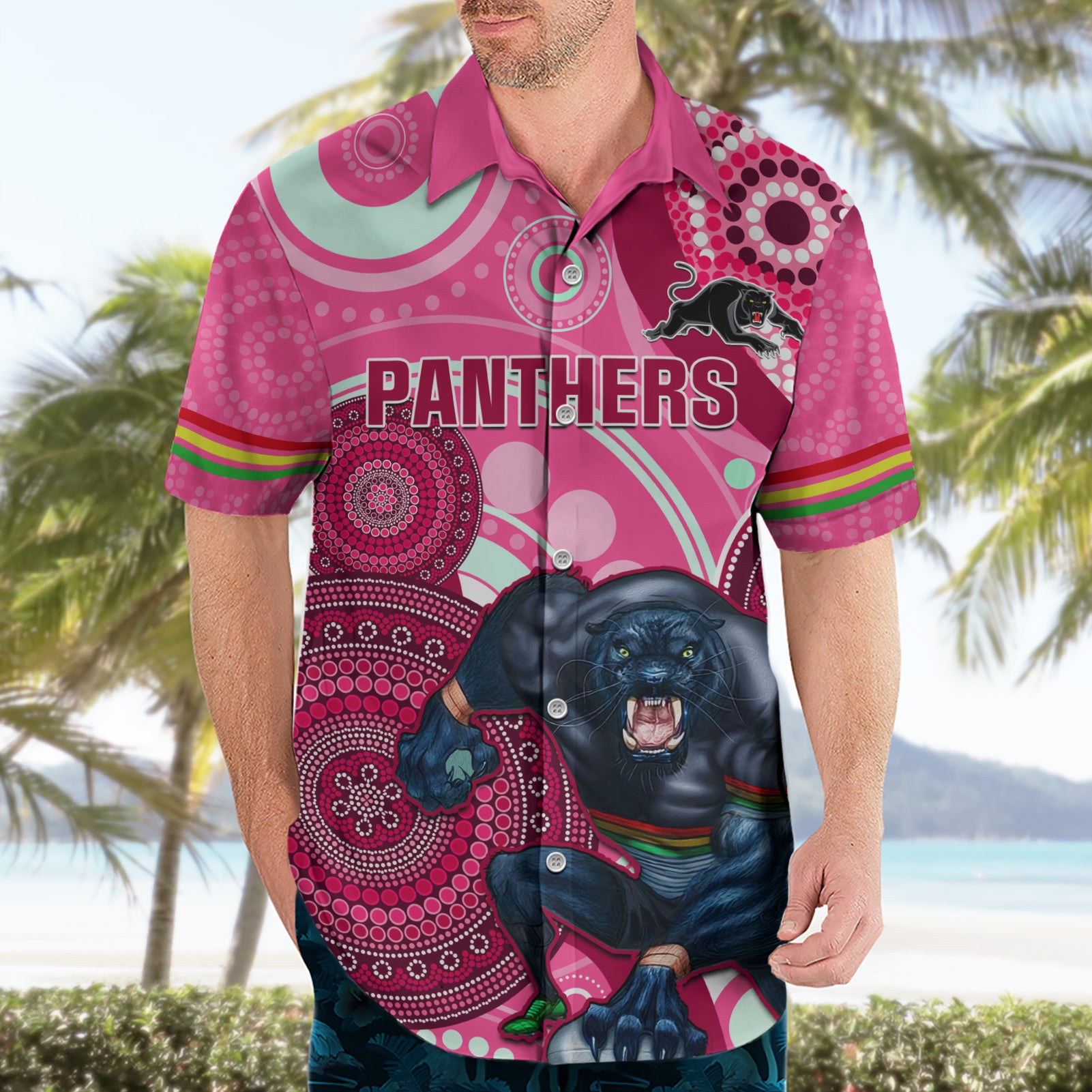 custom-nrl-panthers-hawaiian-shirt-indigenous-penrith-dynamic-pink-version
