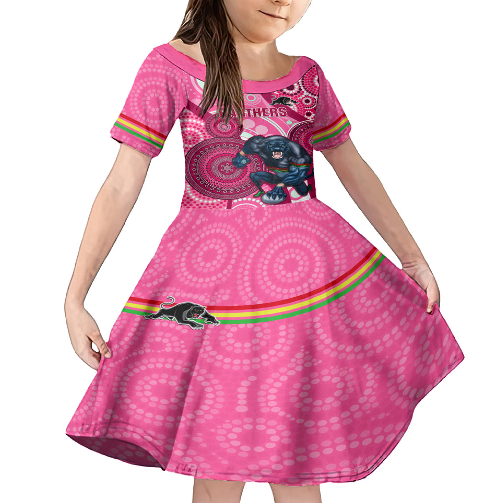 custom-nrl-panthers-kid-short-sleeve-dress-indigenous-penrith-dynamic-pink-version