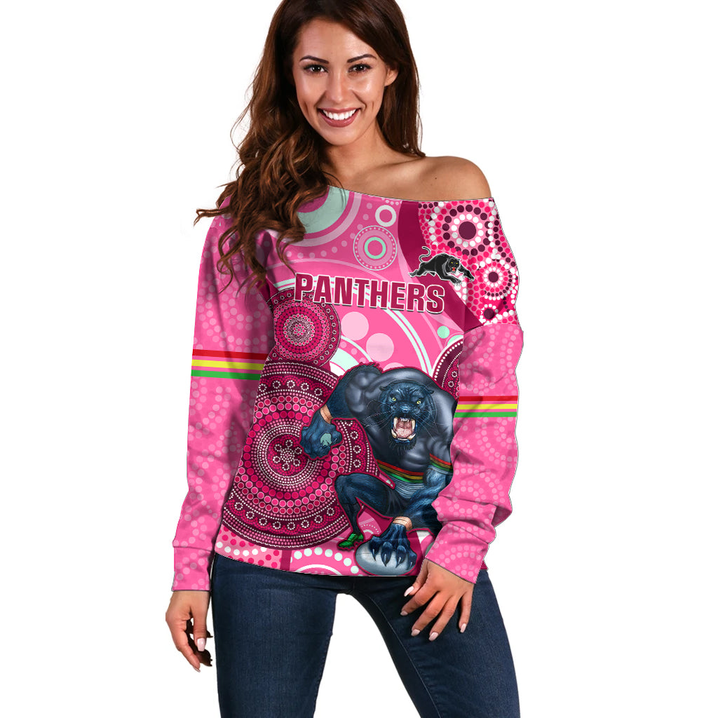 custom-nrl-panthers-off-shoulder-sweater-indigenous-penrith-dynamic-pink-version