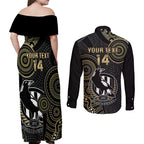 custom-afl-collingwood-couples-matching-off-shoulder-maxi-dress-and-long-sleeve-button-shirt-indigenous-magpies-dynamic-version