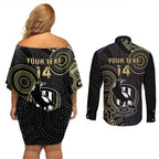 custom-afl-collingwood-couples-matching-off-shoulder-short-dress-and-long-sleeve-button-shirt-indigenous-magpies-dynamic-version