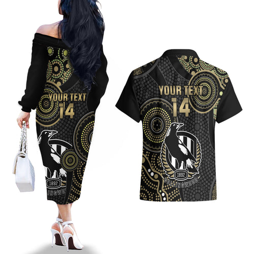 custom-afl-collingwood-couples-matching-off-the-shoulder-long-sleeve-dress-and-hawaiian-shirt-indigenous-magpies-dynamic-version