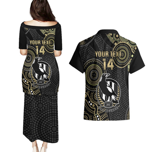 custom-afl-collingwood-couples-matching-puletasi-dress-and-hawaiian-shirt-indigenous-magpies-dynamic-version