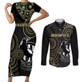 custom-afl-collingwood-couples-matching-short-sleeve-bodycon-dress-and-long-sleeve-button-shirt-indigenous-magpies-dynamic-version