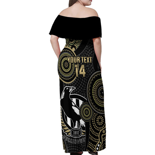 custom-afl-collingwood-family-matching-off-shoulder-maxi-dress-and-hawaiian-shirt-indigenous-magpies-dynamic-version