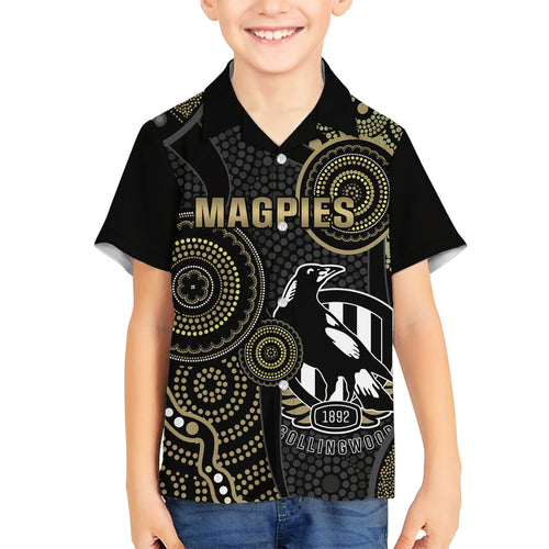 custom-afl-collingwood-kid-hawaiian-shirt-indigenous-magpies-dynamic-version