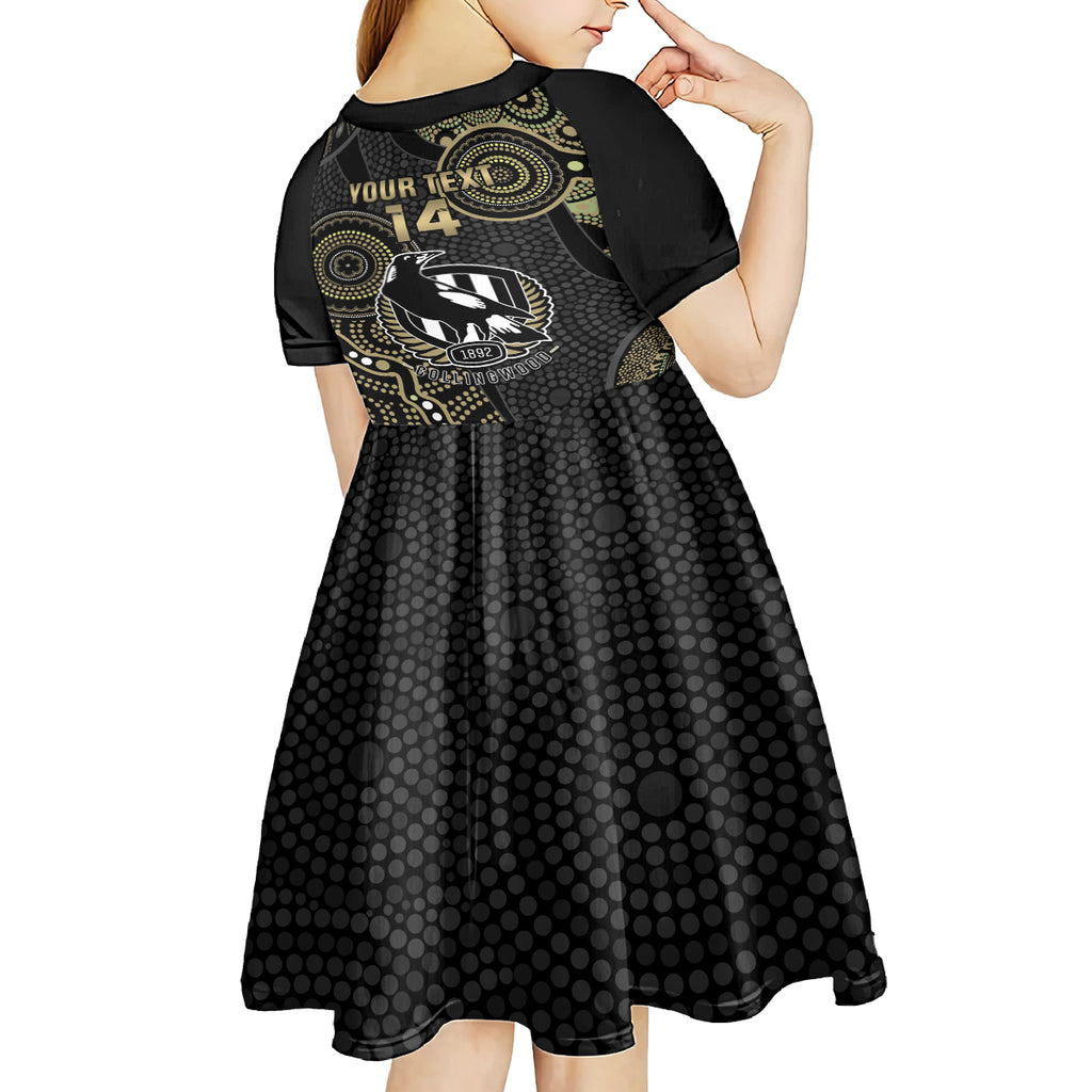 custom-afl-collingwood-kid-short-sleeve-dress-indigenous-magpies-dynamic-version