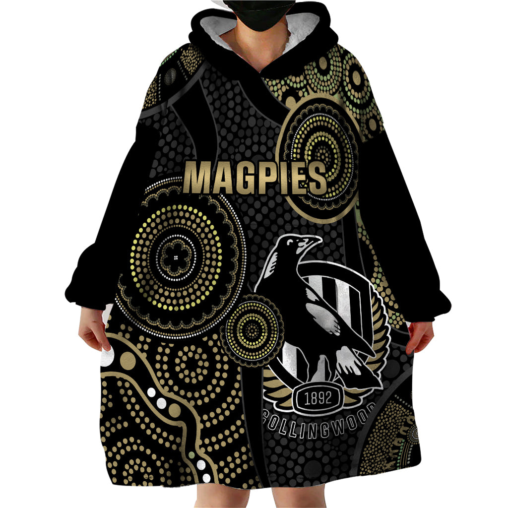 custom-afl-collingwood-wearable-blanket-hoodie-indigenous-magpies-dynamic-version