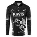 Aotearoa Rugby Custom Button Sweatshirt Maori Kiwi - Mascot Style
