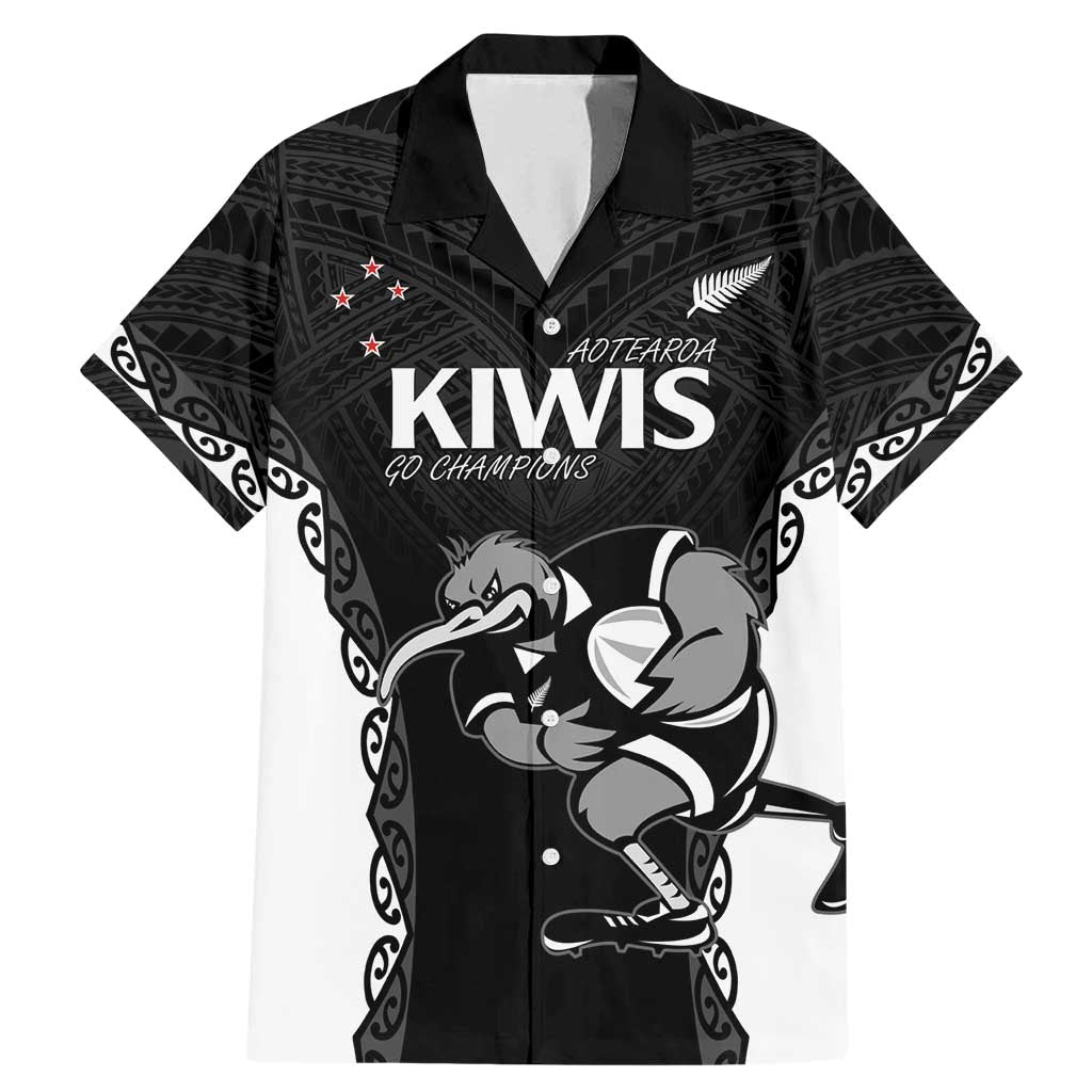 Aotearoa Rugby Custom Family Matching Mermaid Dress and Hawaiian Shirt Maori Kiwi - Mascot Style