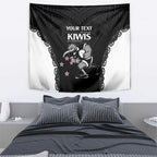 Aotearoa Rugby Custom Tapestry Maori Kiwi - Mascot Style