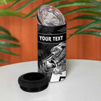 Custom Aotearoa Silver Fern Rugby 4 in 1 Can Cooler Tumbler 2024 Go Kiwi