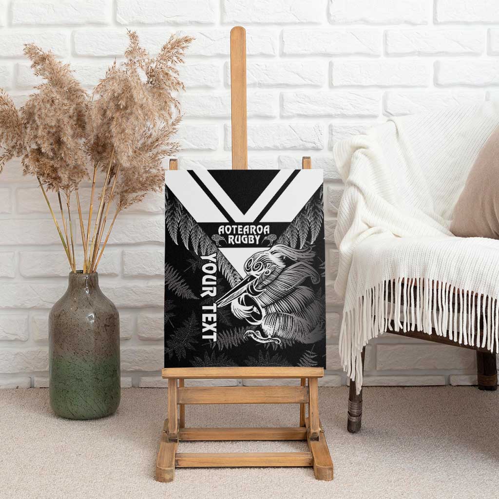 Aotearoa Silver Fern Rugby Custom Canvas Wall Art 2024 Go Kiwi