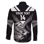 Aotearoa Silver Fern Rugby Custom Family Matching Long Sleeve Bodycon Dress and Hawaiian Shirt 2024 Go Kiwi