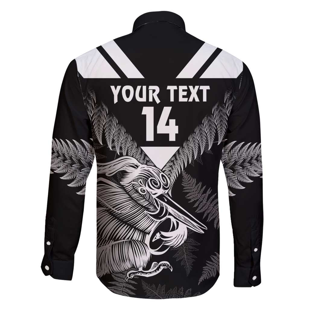 Aotearoa Silver Fern Rugby Custom Family Matching Long Sleeve Bodycon Dress and Hawaiian Shirt 2024 Go Kiwi