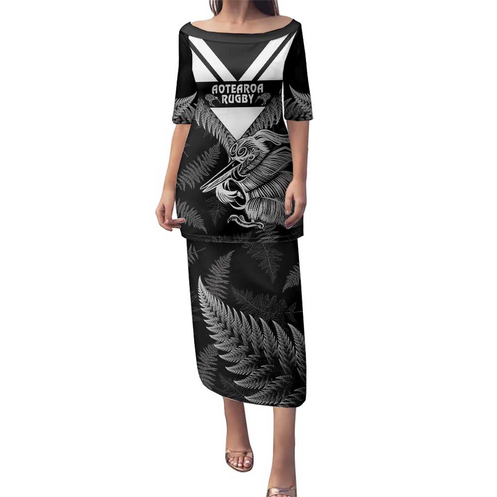 Aotearoa Silver Fern Rugby Custom Family Matching Puletasi and Hawaiian Shirt 2024 Go Kiwi