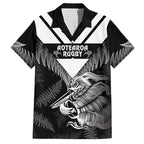 Aotearoa Silver Fern Rugby Custom Family Matching Tank Maxi Dress and Hawaiian Shirt 2024 Go Kiwi
