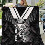 Aotearoa Silver Fern Rugby Custom Quilt 2024 Go Kiwi