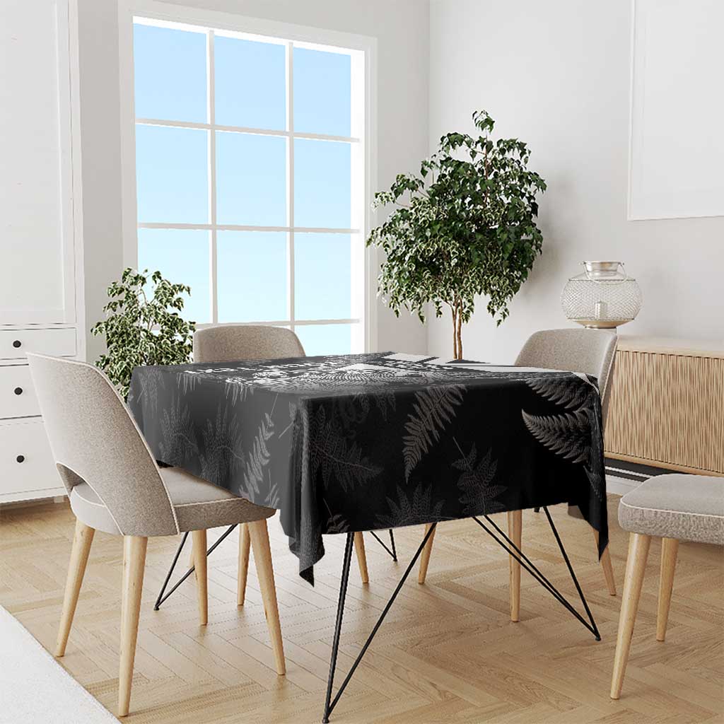 Aotearoa Silver Fern Rugby Custom Tablecloth 2024 Go Kiwi