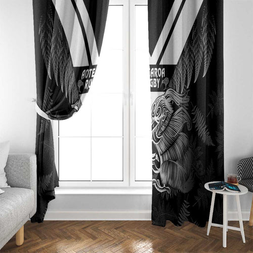 Aotearoa Silver Fern Rugby Custom Window Curtain 2024 Go Kiwi