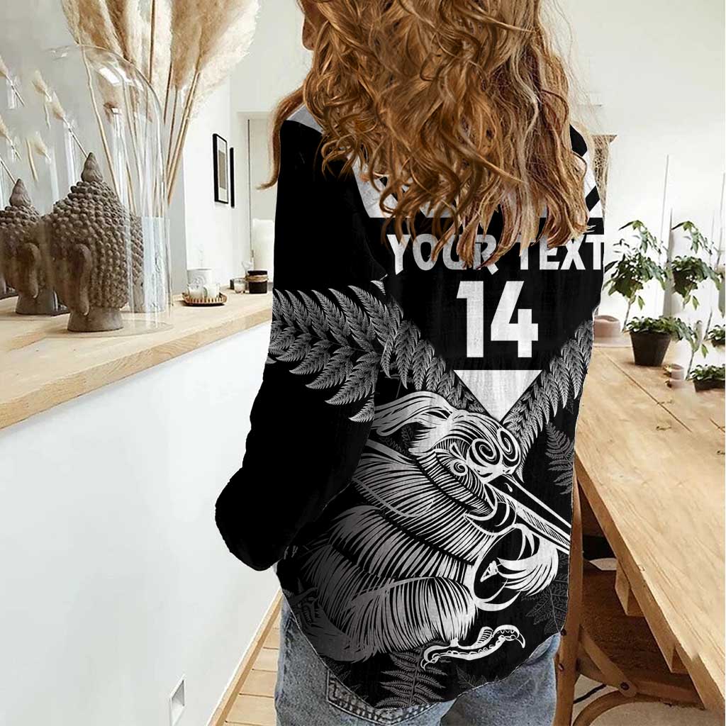 Aotearoa Silver Fern Rugby Custom Women Casual Shirt 2024 Go Kiwi