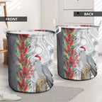 Blue Galah Mutation Christmas Australia Laundry Basket Falalalala Galalah Bottlebrush Grey Aboriginal Art - Aussie Hoodie