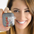 Blue Galah Mutation Christmas Australia AirPods Case Falalalala Galalah Bottlebrush Grey Aboriginal Art - Aussie Hoodie