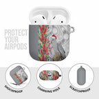 Blue Galah Mutation Christmas Australia AirPods Case Falalalala Galalah Bottlebrush Grey Aboriginal Art - Aussie Hoodie
