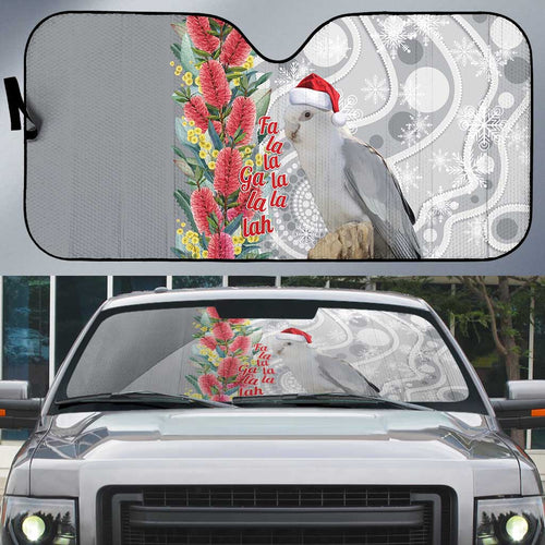 Blue Galah Mutation Christmas Australia Auto Sun Shade Falalalala Galalah Bottlebrush Grey Aboriginal Art - Aussie Hoodie