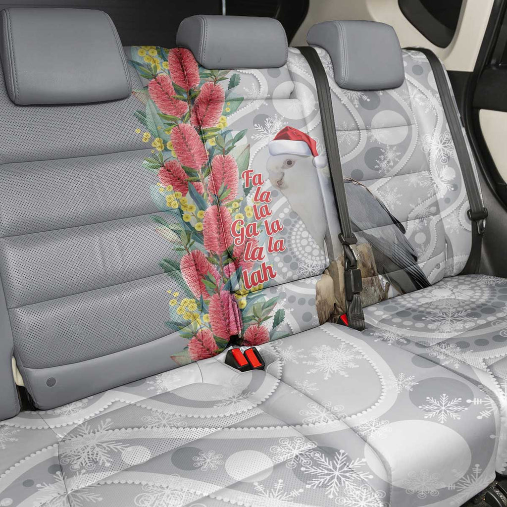 Blue Galah Mutation Christmas Australia Back Car Seat Cover Falalalala Galalah Bottlebrush Grey Aboriginal Art - Aussie Hoodie